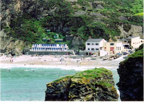 beach from cliff